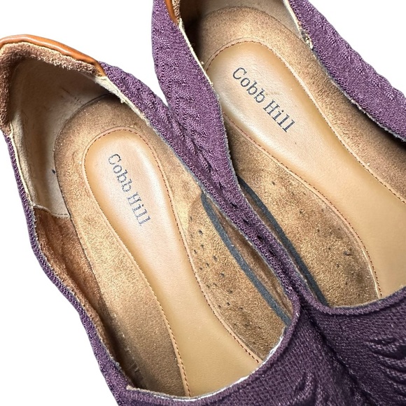 Cobb Hill Womens Camryn Eggplant Purple Slip On Knit Loafers Shoes‎ size 9 - Picture 4 of 9